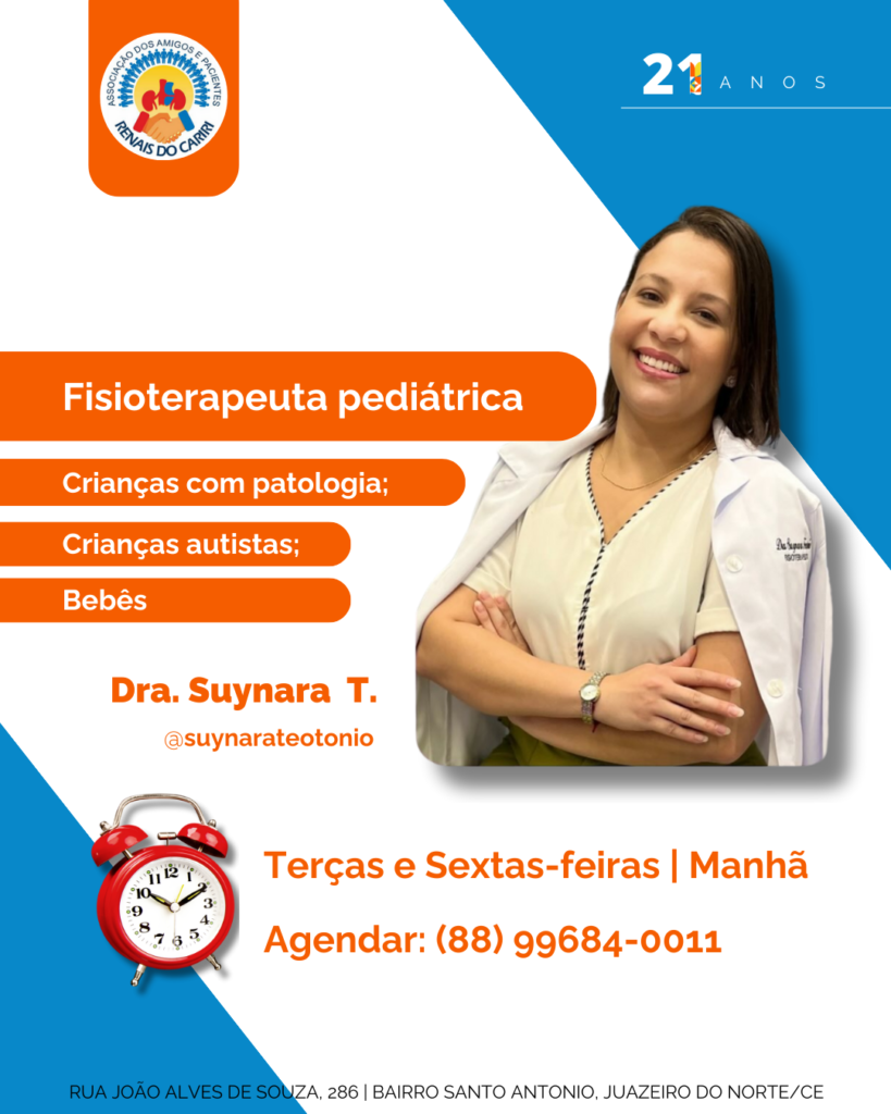 Doutora Suynara, fisioterapeuta voluntária na Renais do Cariri